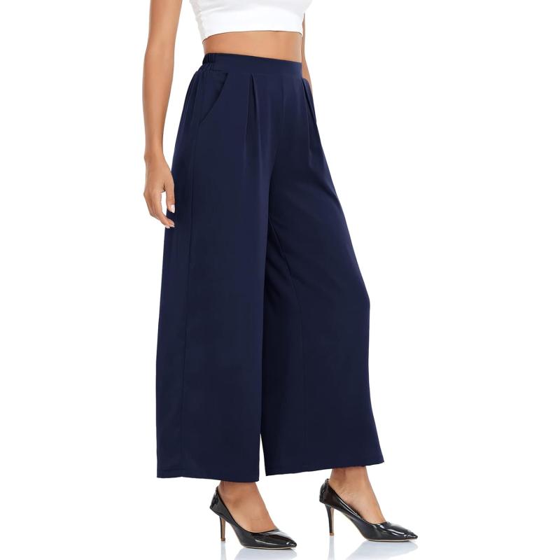 Arolina High Waisted Wide Leg Pants for Women Casual Flowy Long Loose ...